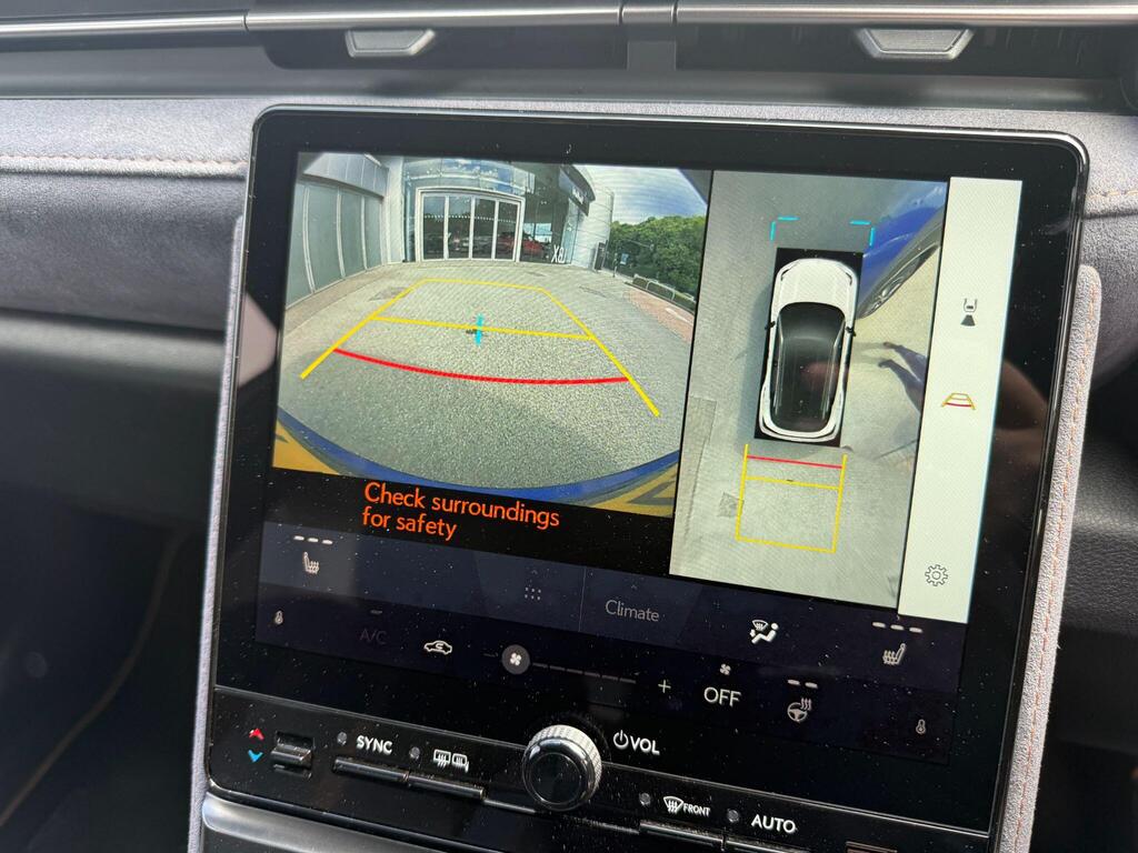 Parking camera display in the Lexus LBX